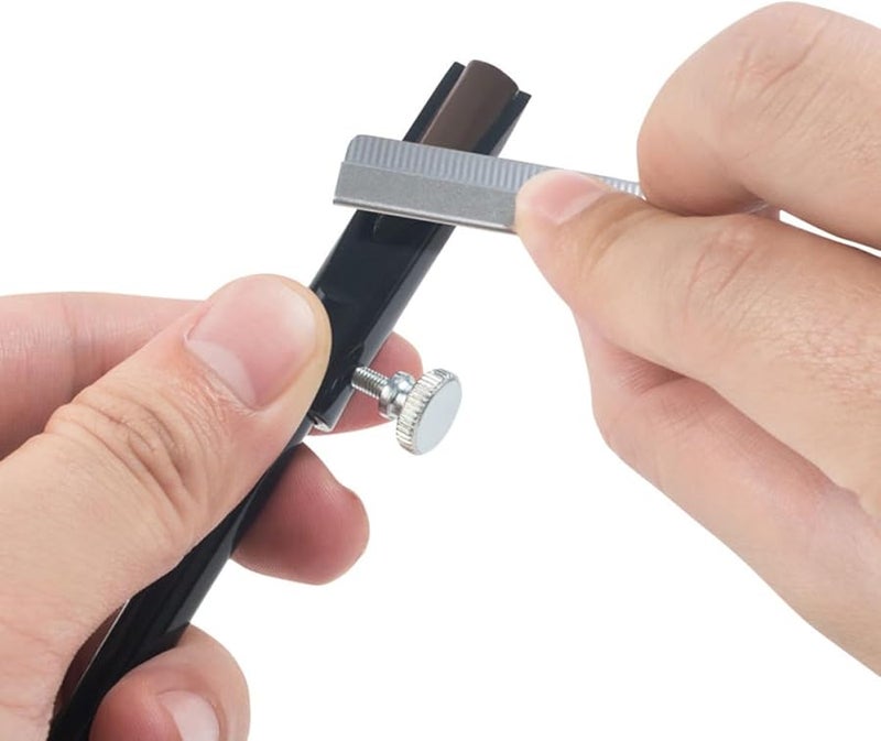 Dual Edge Makeup Pencil Sharpener with Metal U Shaped Slot for Eyebrow Eyeliner Lip Liner - Image 4